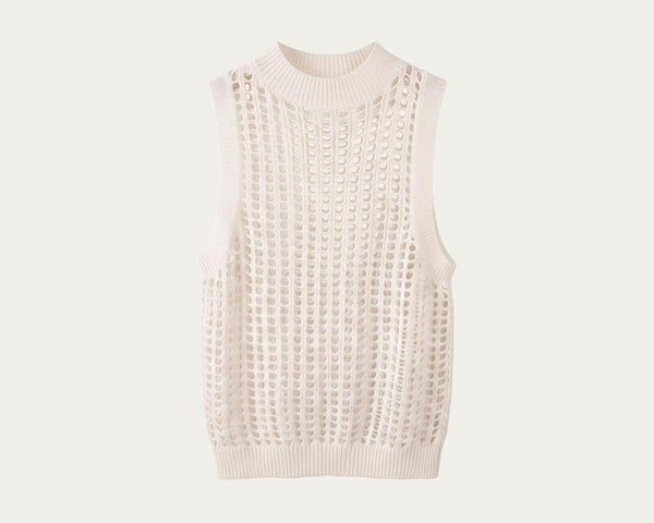 Odette White Knit Sweater