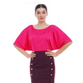 Pia Pink Satin Blouse — Paris Boutique
