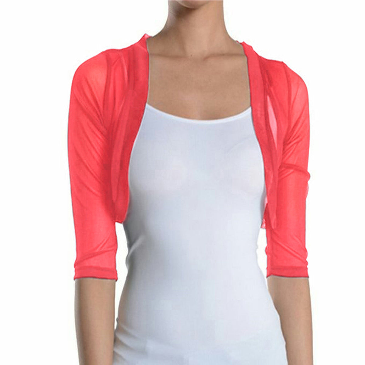 Rhea Ivory Chiffon Wrap Cardigan — view 2