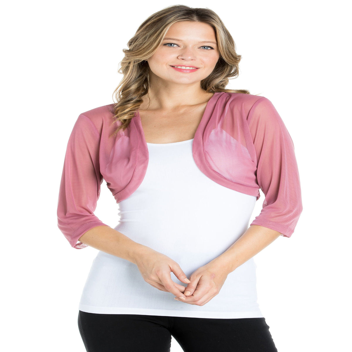 Rhea Ivory Chiffon Wrap Cardigan — view 4