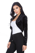 Grace Black Velvet Cardigan — Paris Boutique