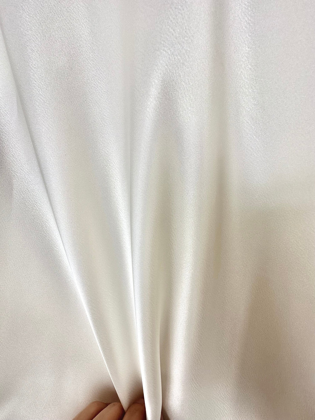 Sadie White Satin A-Line Midi Skirt — view 3