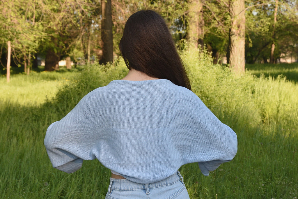 Vera Blue Knit Cardigan — view 2