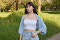 Vera Blue Knit Cardigan — Paris Boutique