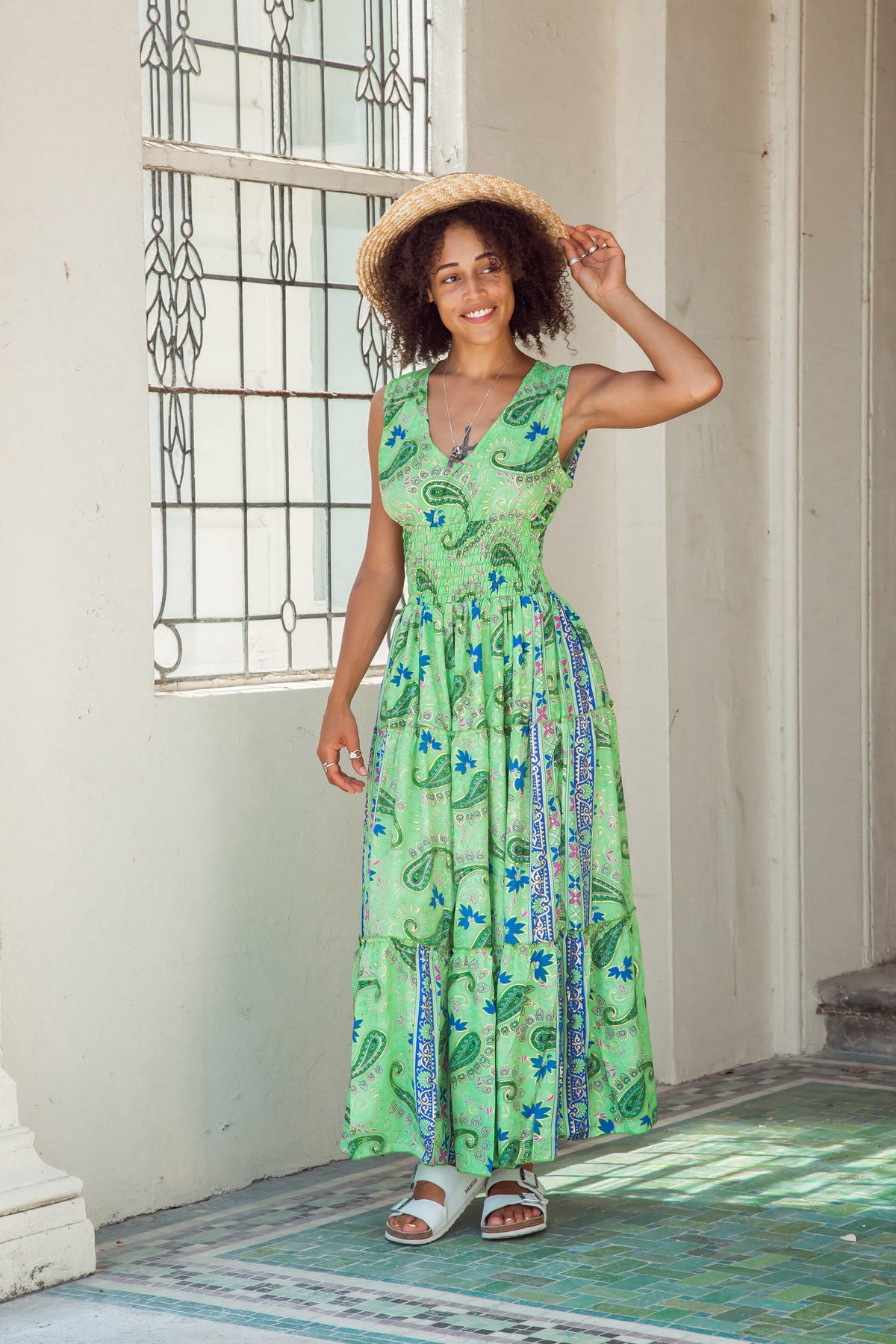 Amara Floral Midi Dress — view 6