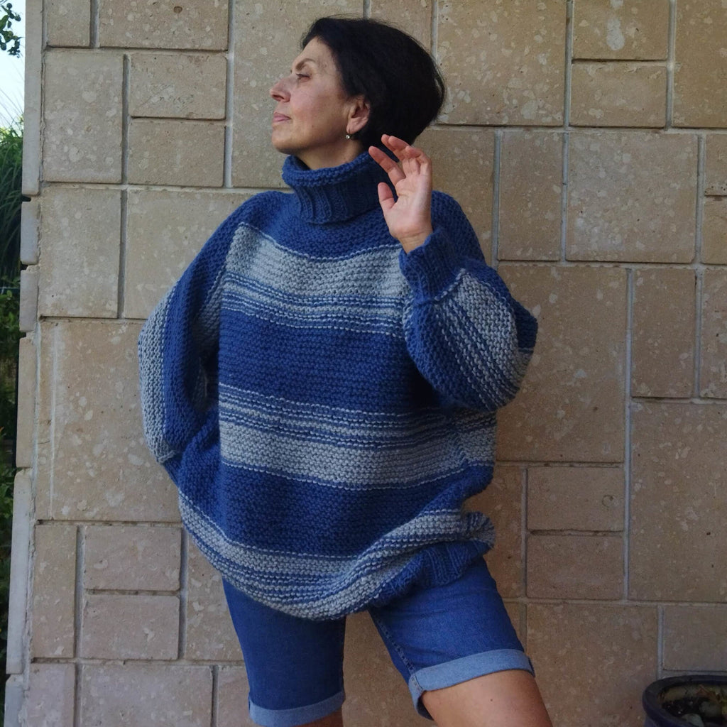 Pearl Striped Wool Sweater — view 2