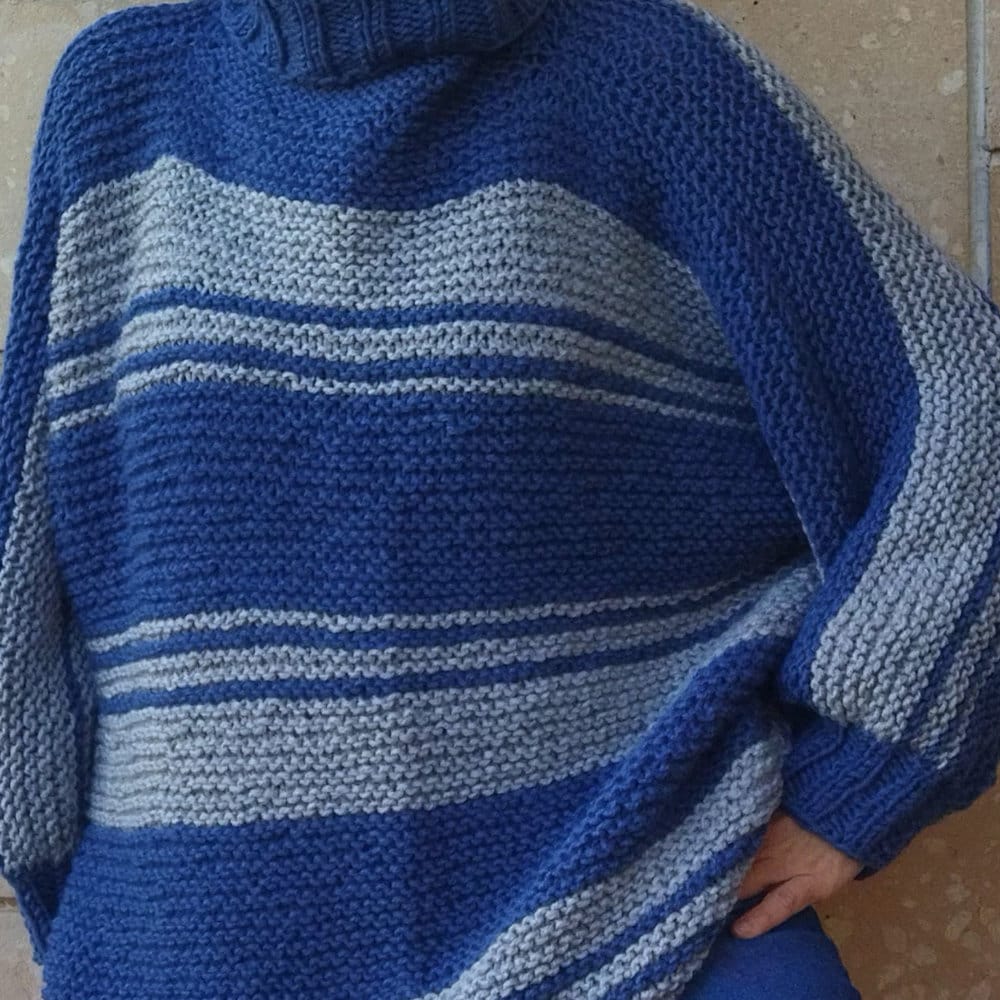 Pearl Striped Wool Sweater — view 3