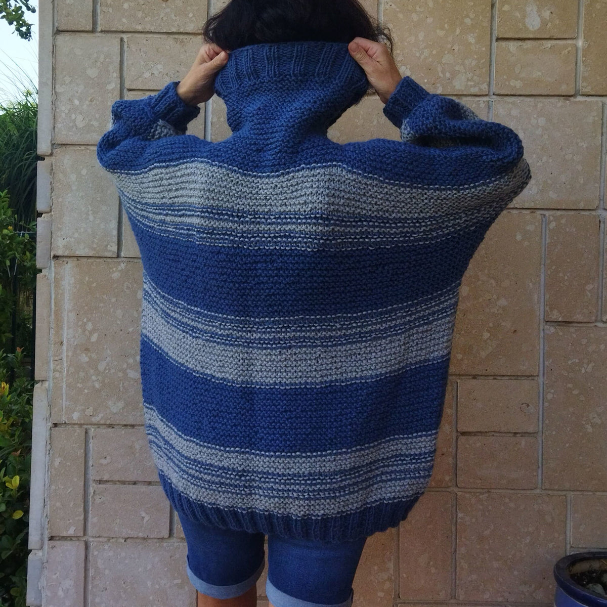 Pearl Striped Wool Sweater — view 4