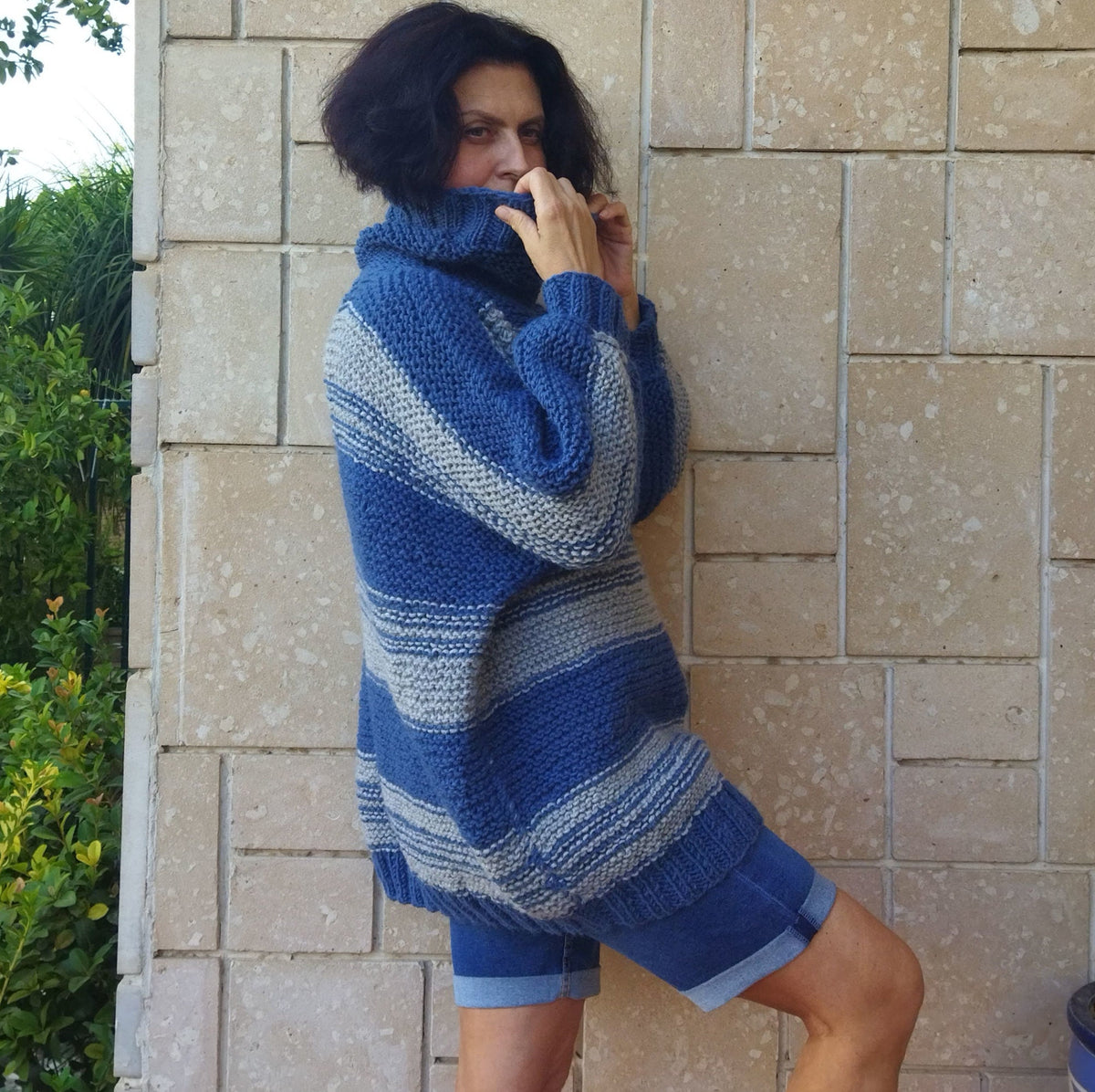 Pearl Striped Wool Sweater — view 5