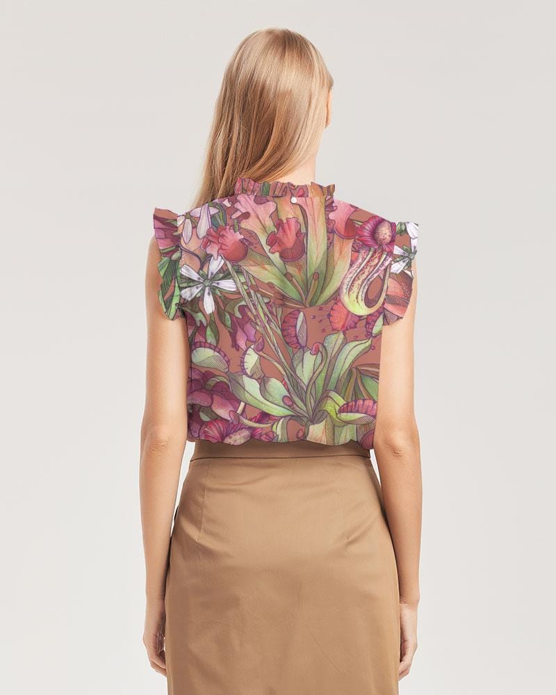 Isla Chiffon Ruffle Blouse — view 4