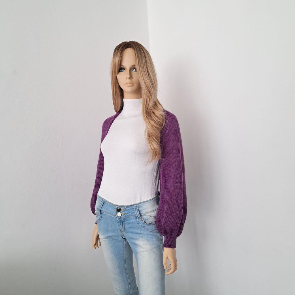 Tilly Purple Knit Cardigan — view 4