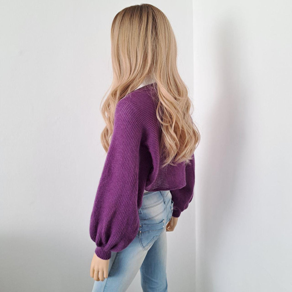 Tilly Purple Knit Cardigan — view 5