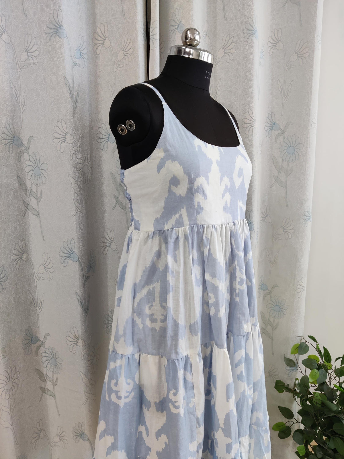 Dina Floral Cotton Midi Dress — view 6