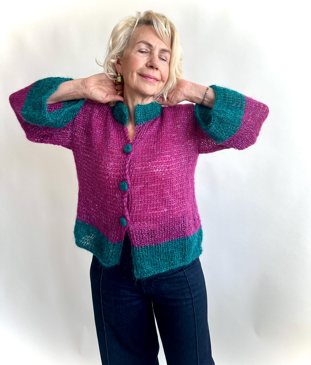 Liv Purple Wool Cardigan — view 6