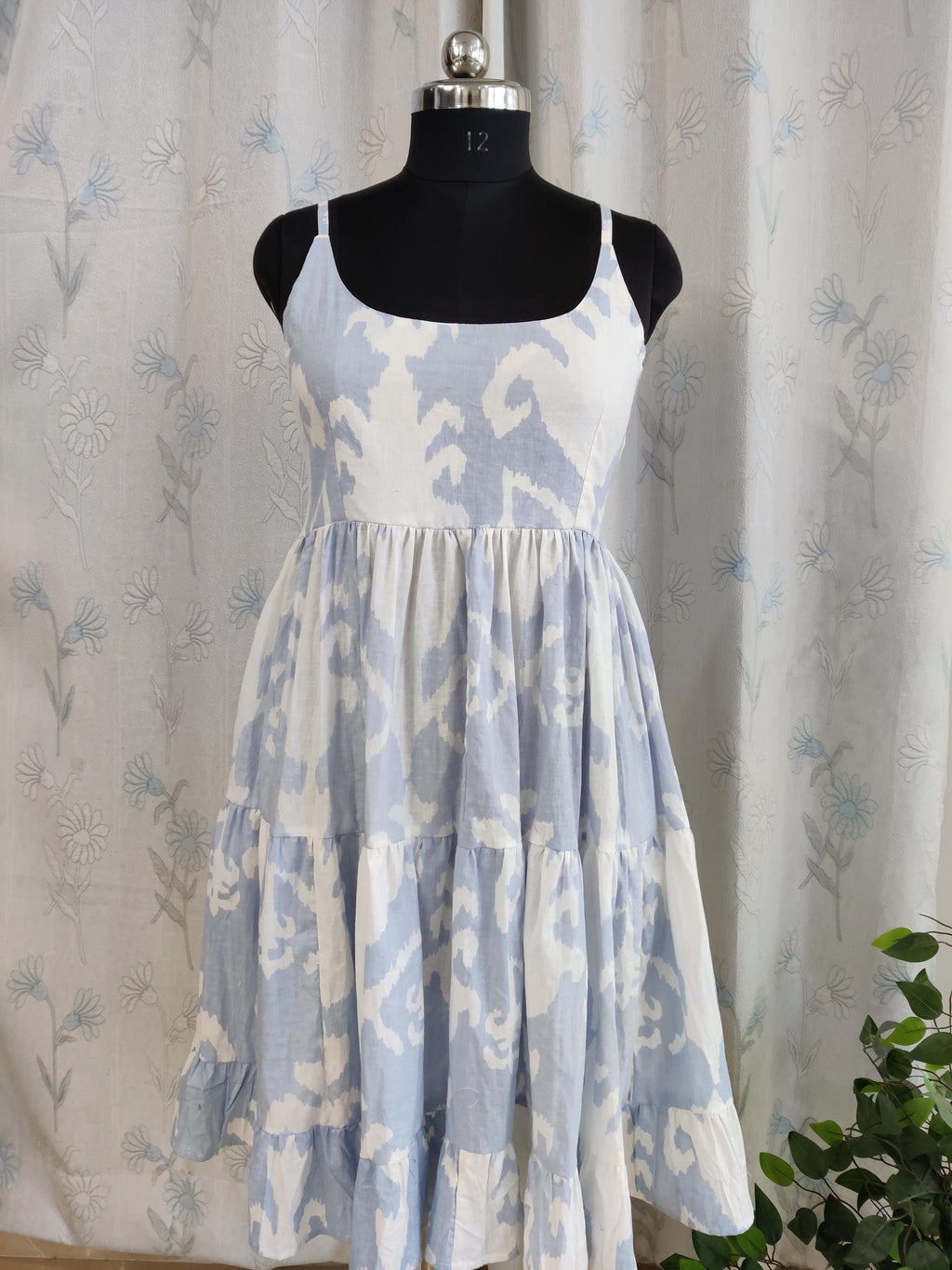 Dina Floral Cotton Midi Dress — view 3