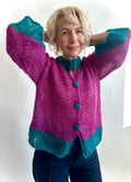 Liv Purple Wool Cardigan — Paris Boutique