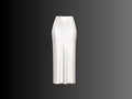 Noor White Satin Midi Skirt — Paris Boutique
