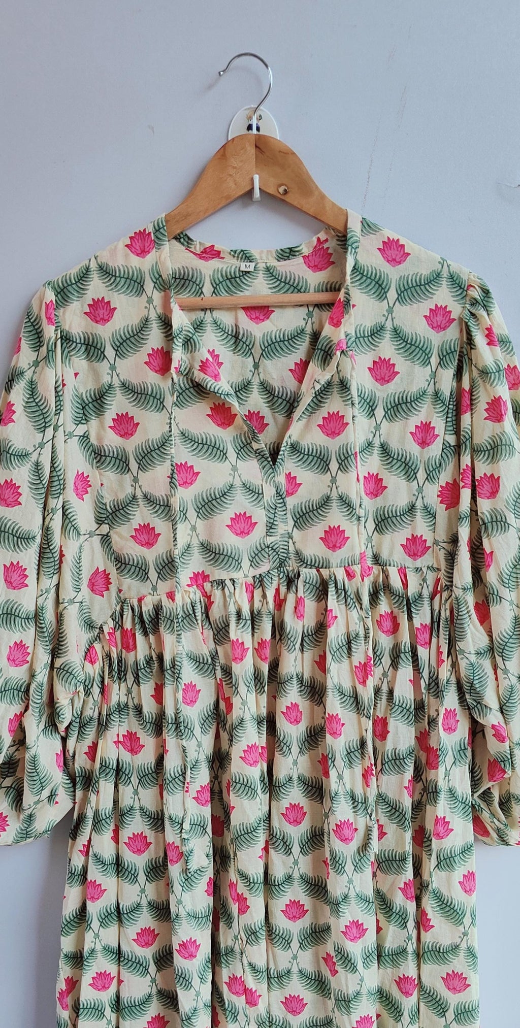 Zelda Floral Cotton Midi Dress — view 3