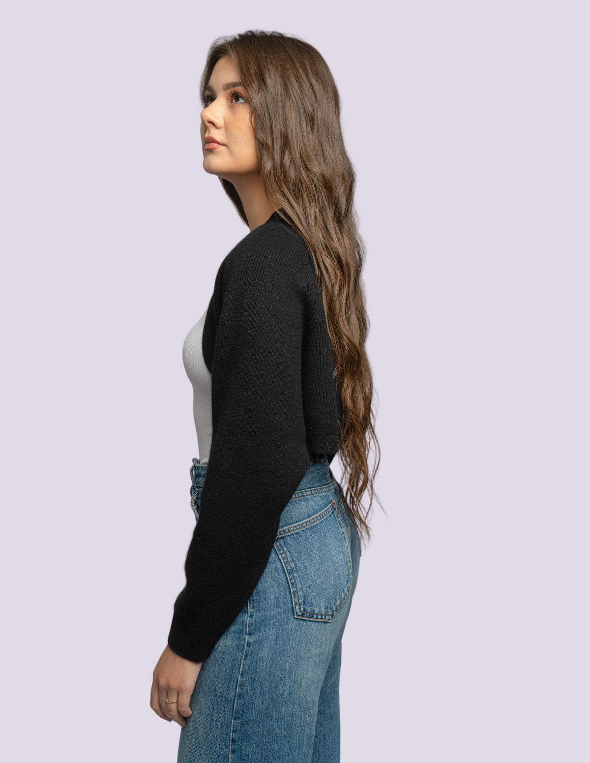 Nora Black Knit Cardigan — view 6