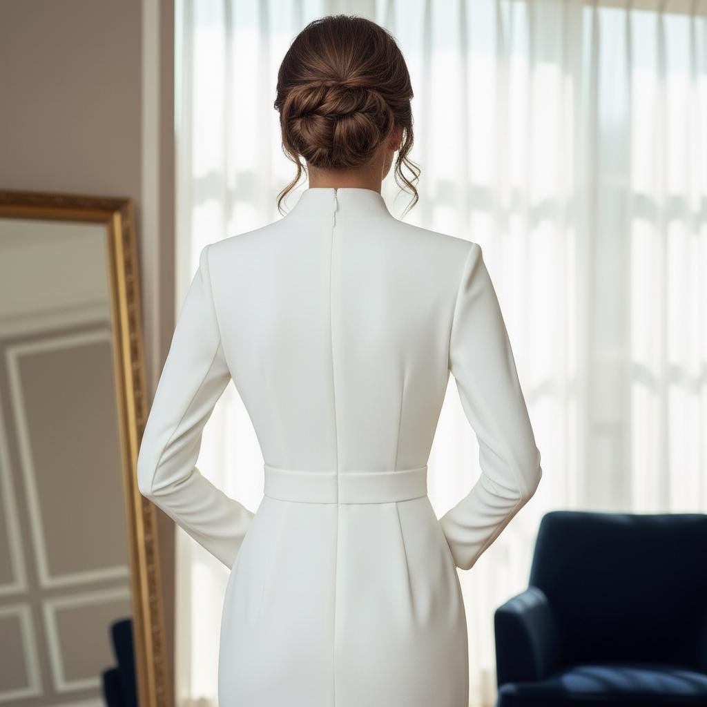 Iris Ivory Midi Dress — view 4