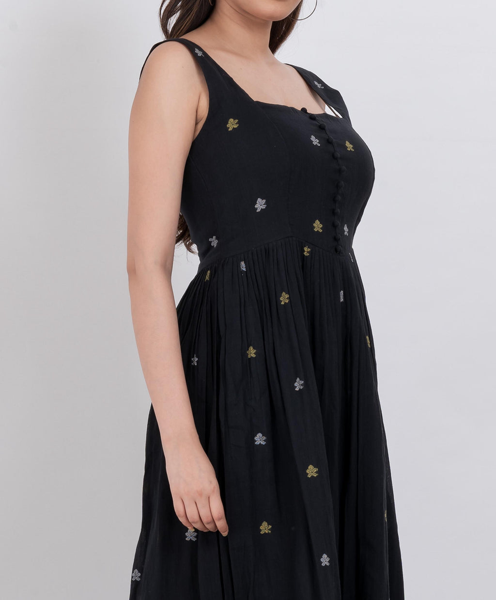 Lucia Floral Cotton Midi Dress — view 4