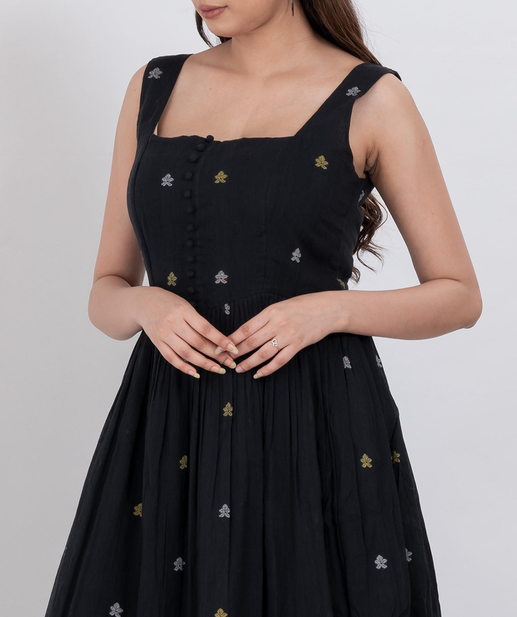 Lucia Floral Cotton Midi Dress — view 3