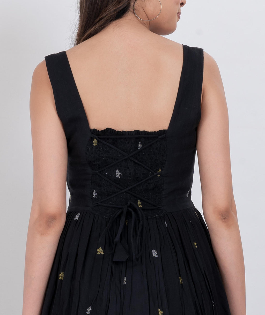 Lucia Floral Cotton Midi Dress — view 6