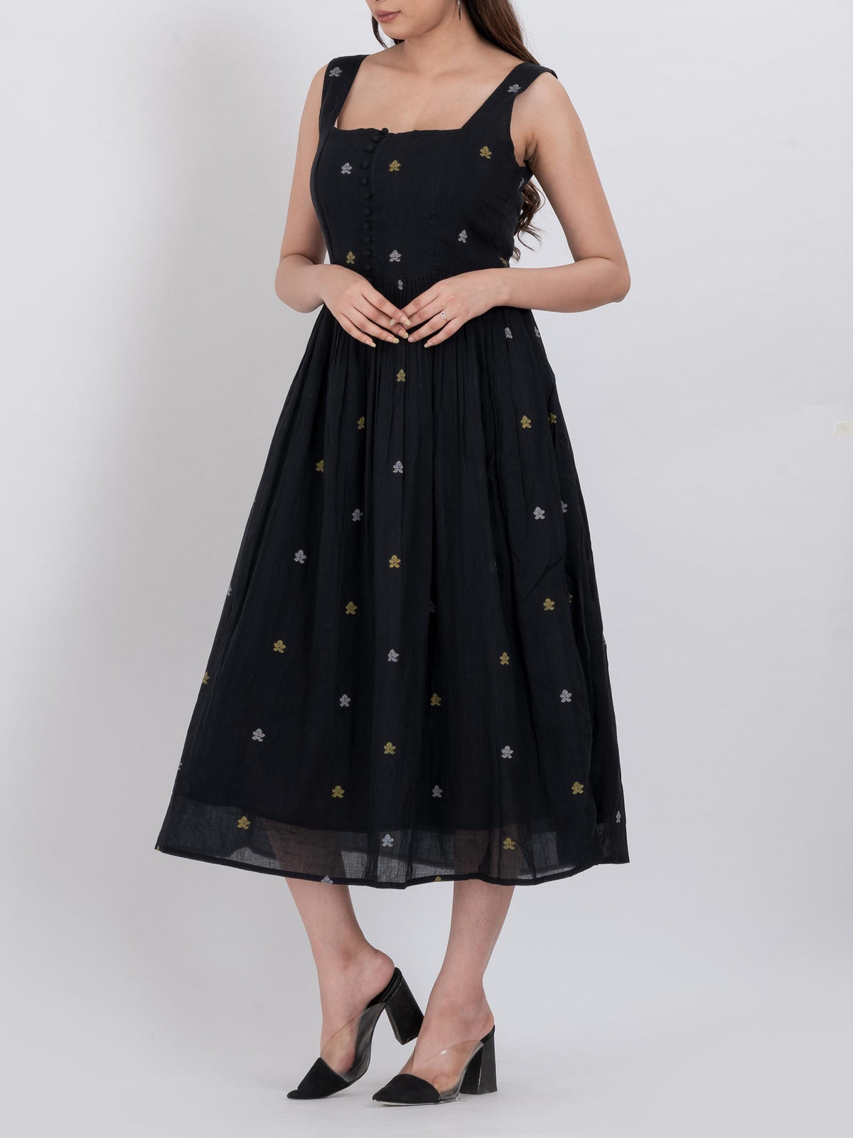 Lucia Floral Cotton Midi Dress — view 2