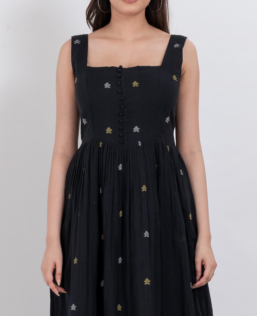 Lucia Floral Cotton Midi Dress — view 5