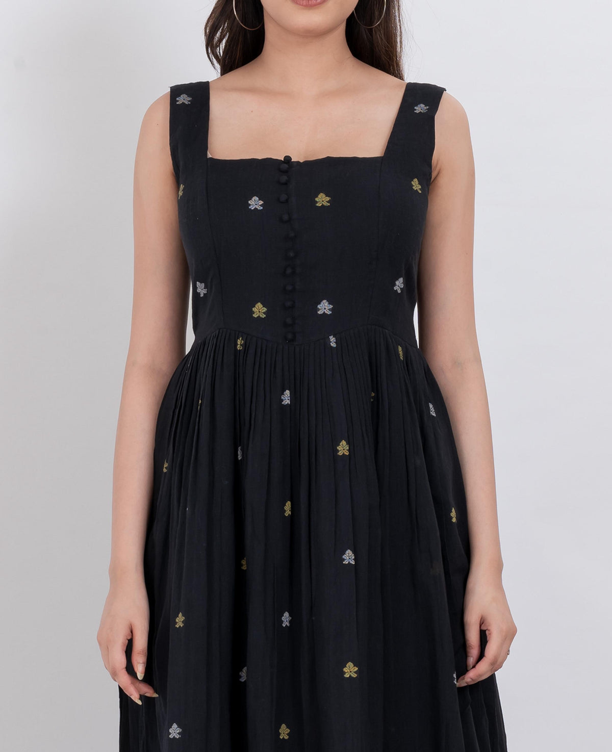 Lucia Floral Cotton Midi Dress — view 5