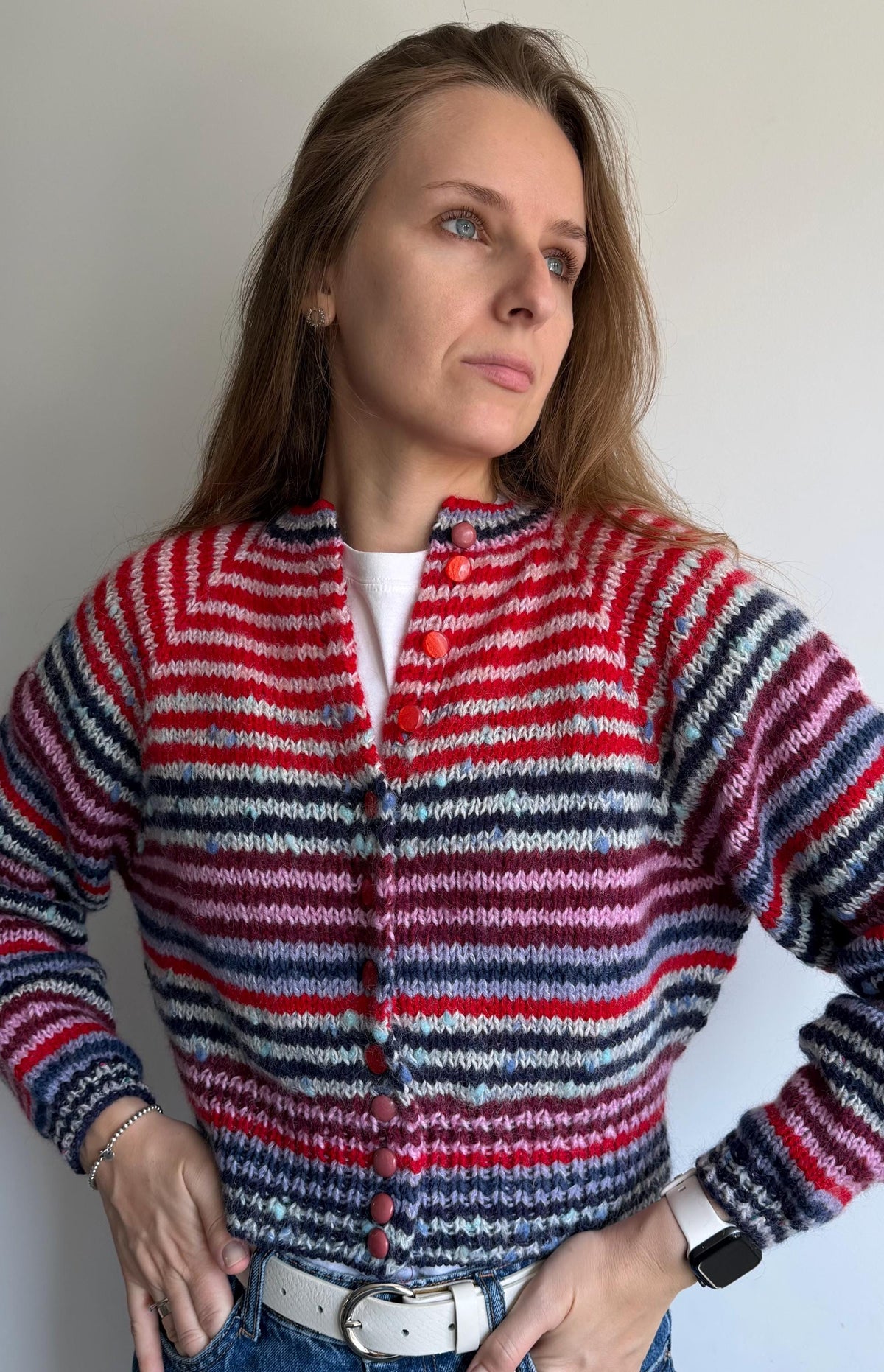 Paloma Striped Wool Cardigan — Paris Boutique