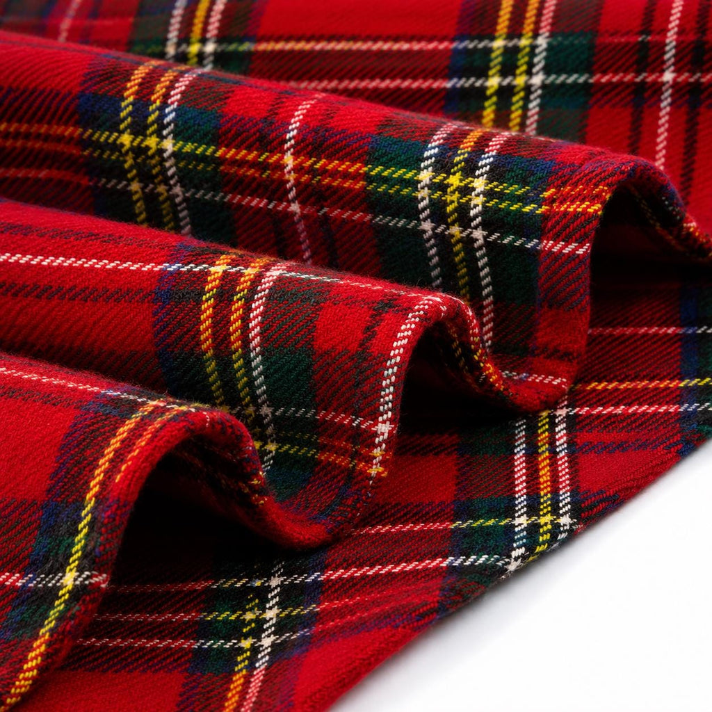 Hazel Plaid Wool A-Line Maxi Skirt — view 5