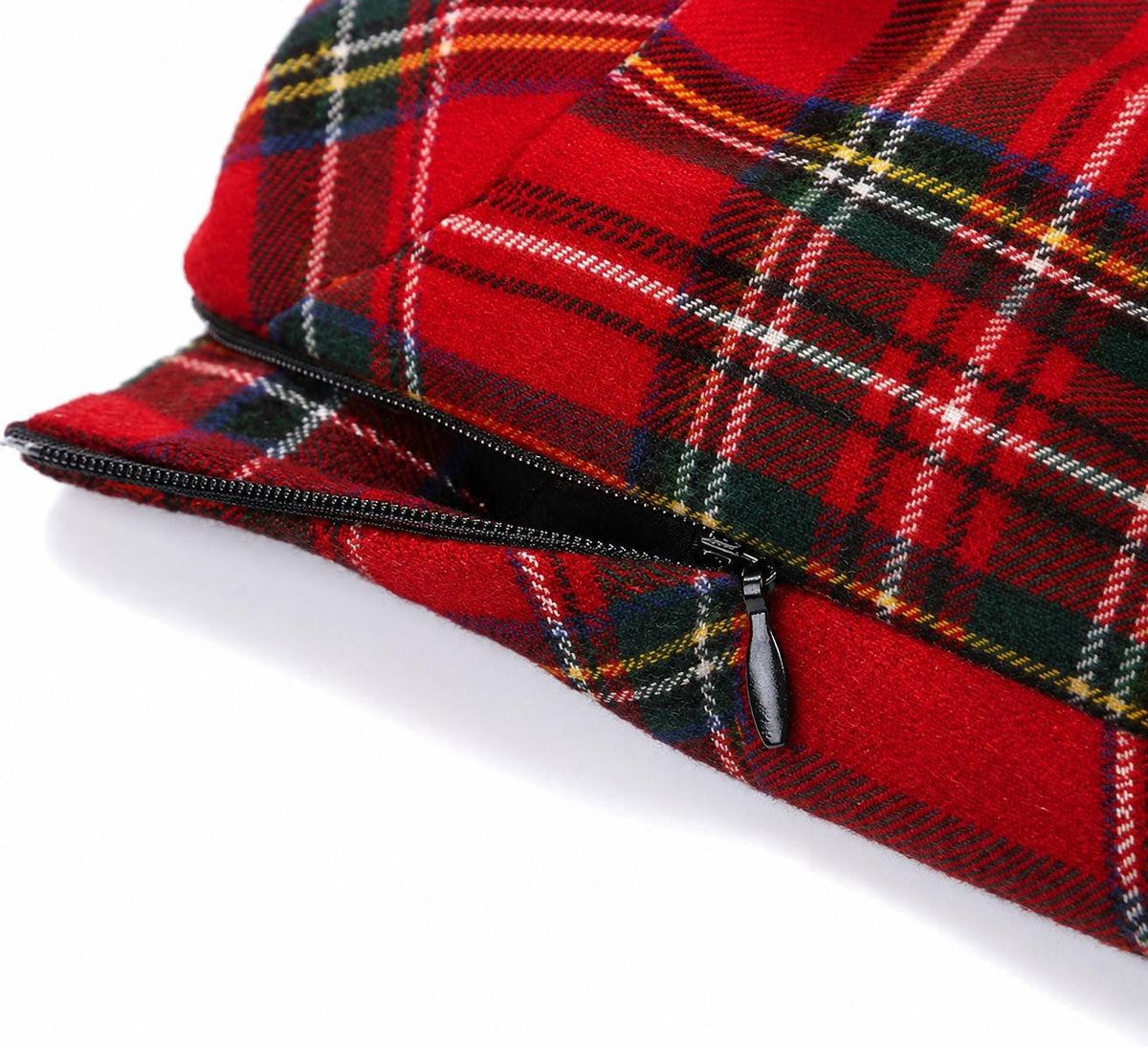 Hazel Plaid Wool A-Line Maxi Skirt — view 4