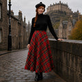 Hazel Plaid Wool A-Line Maxi Skirt — Paris Boutique