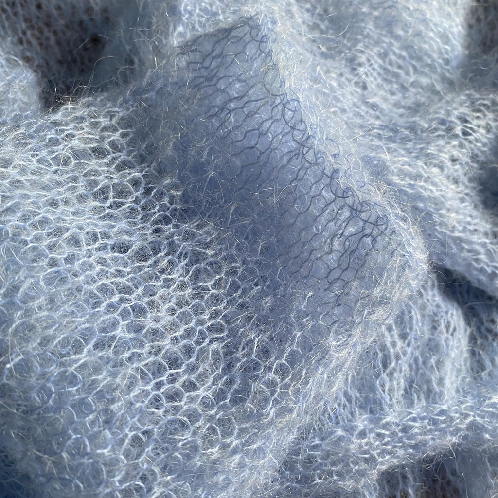 Ottilie Light Blue Knit Wrap Cardigan — view 4