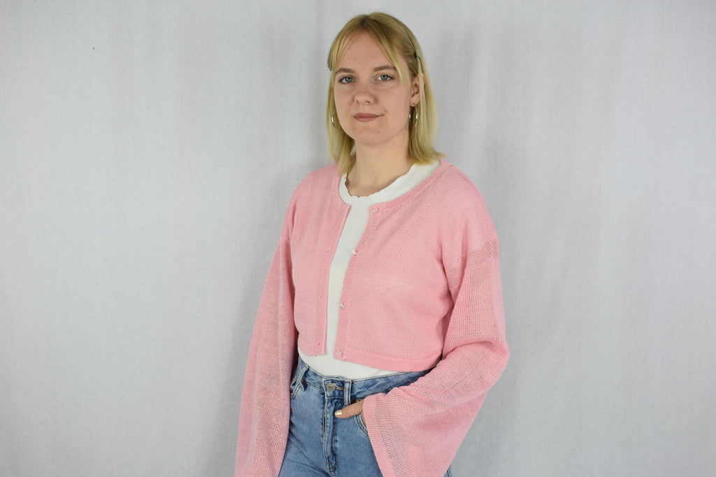 Sloane Beige Linen Cardigan — view 3