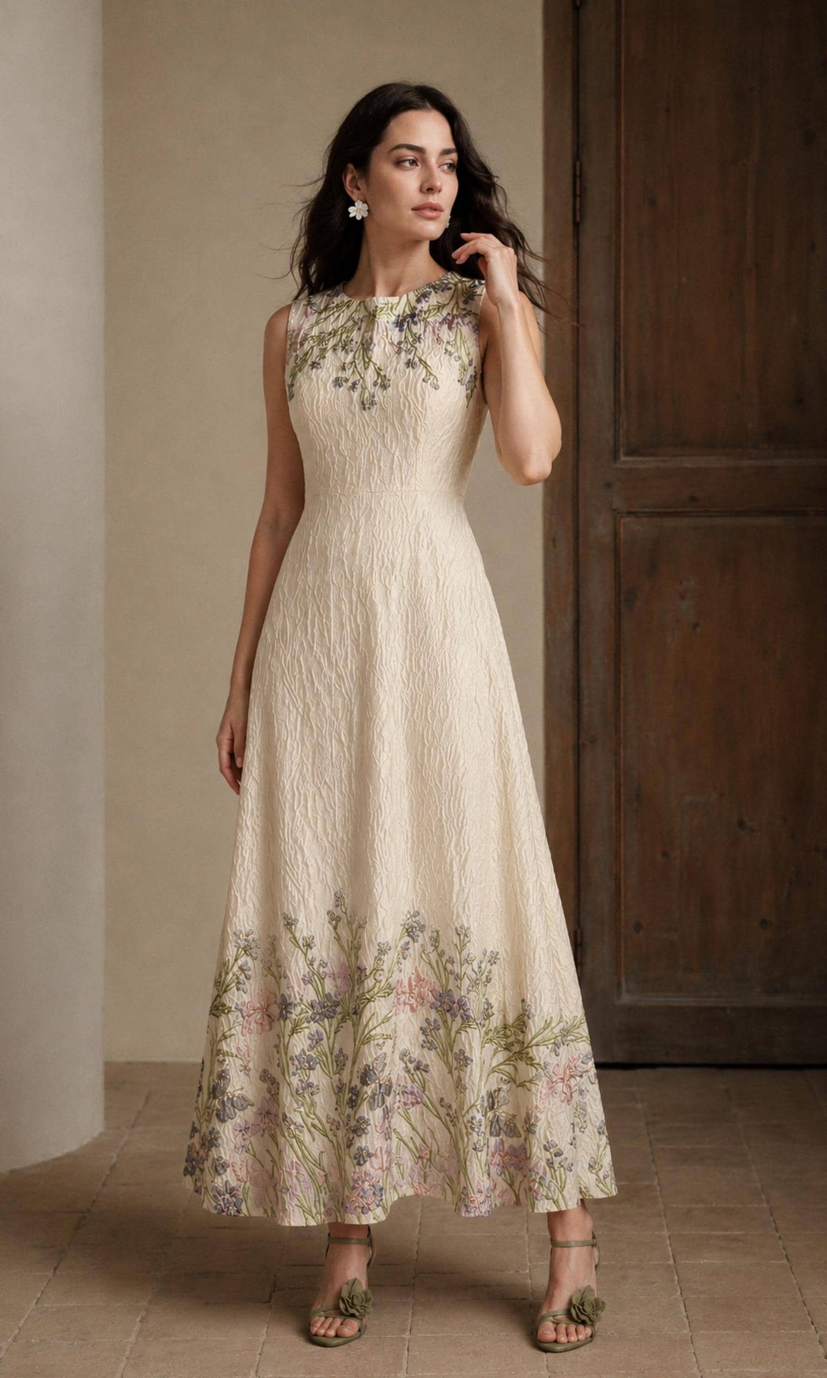 Kenna Floral Midi Dress — view 3