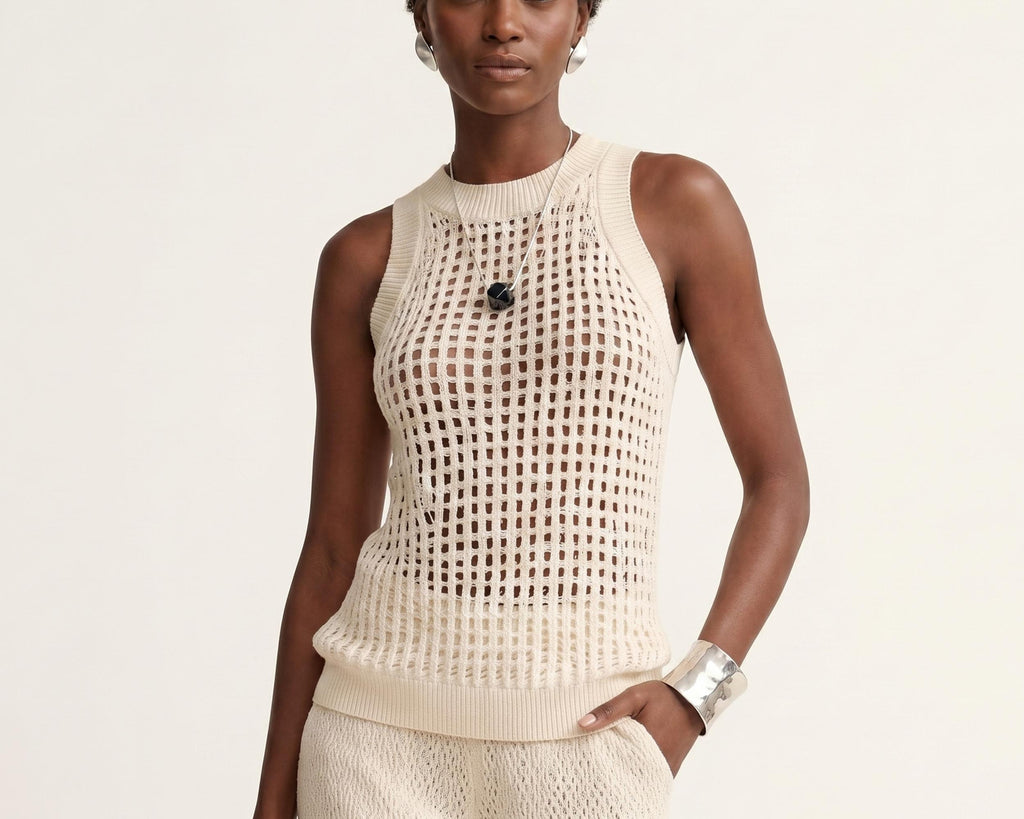 Odette White Knit Sweater — view 2