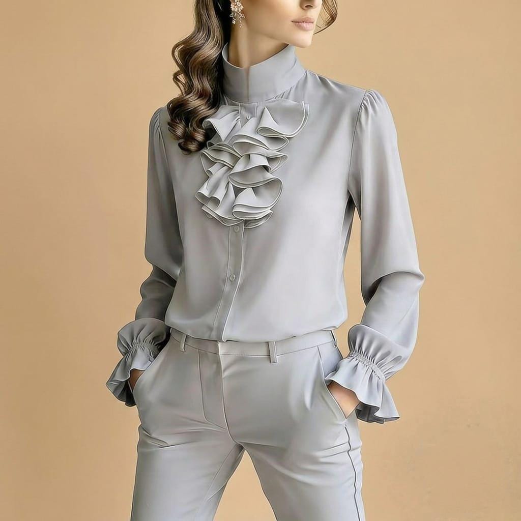 Hope Pink Ruffle Blouse — view 5