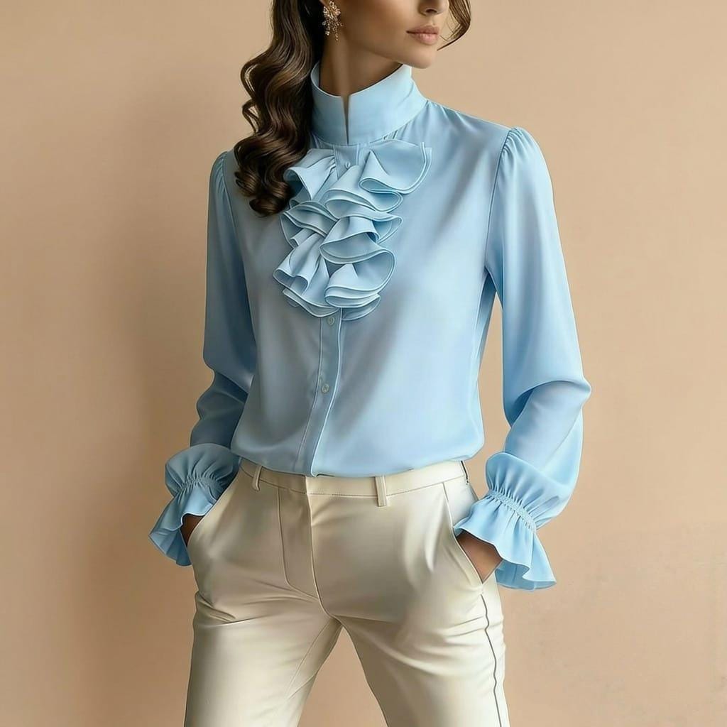 Hope Pink Ruffle Blouse — view 6