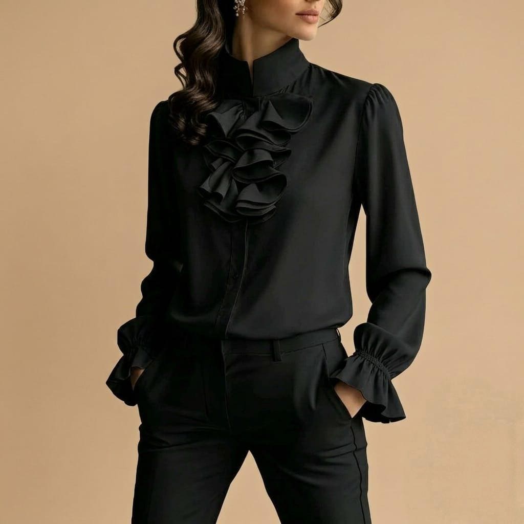 Hope Pink Ruffle Blouse — view 4