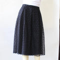 Belle Black Lace Pleated Midi Skirt — Paris Boutique