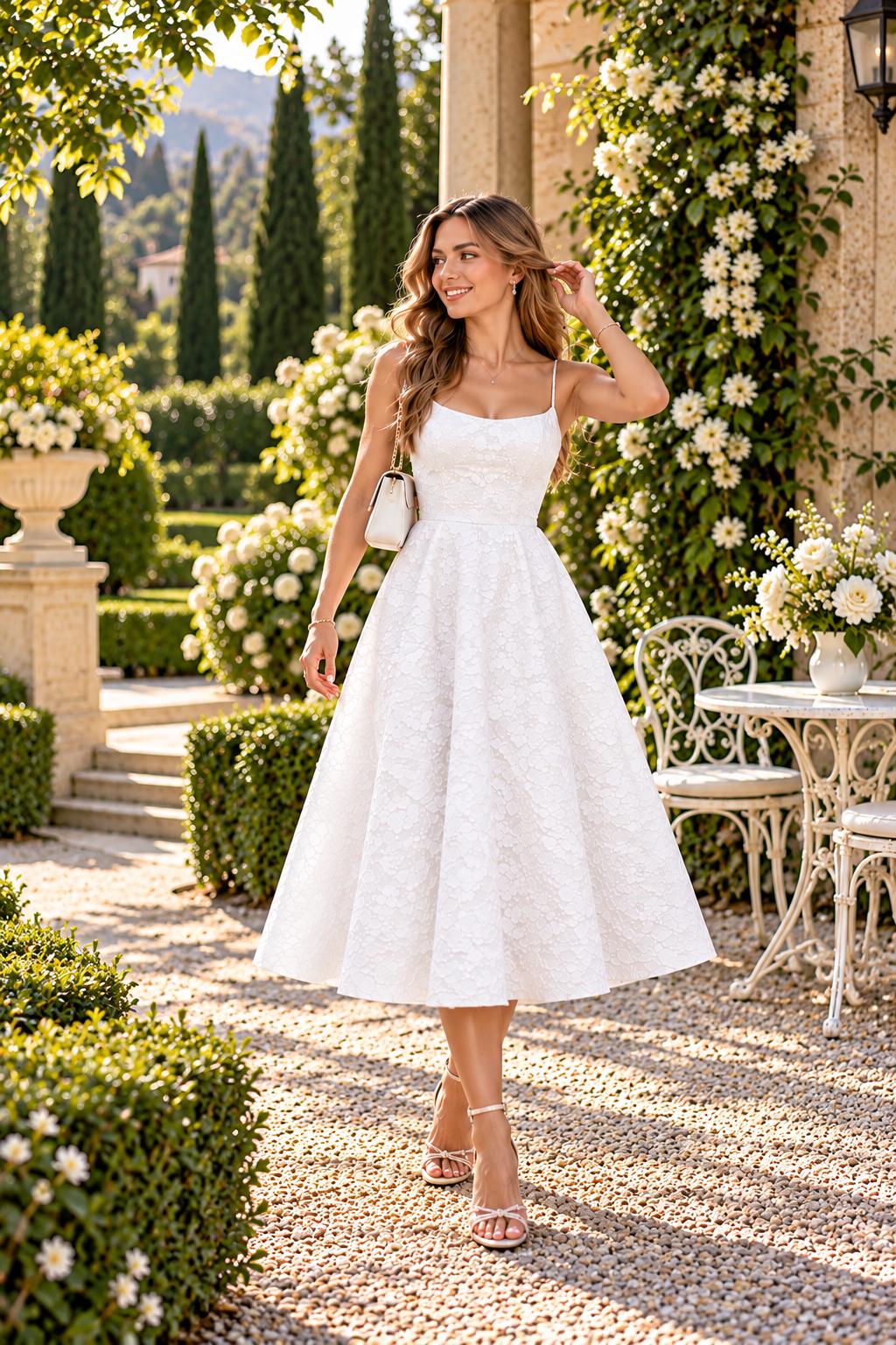 Xena White Knit Open-Back Maxi Dress — view 2