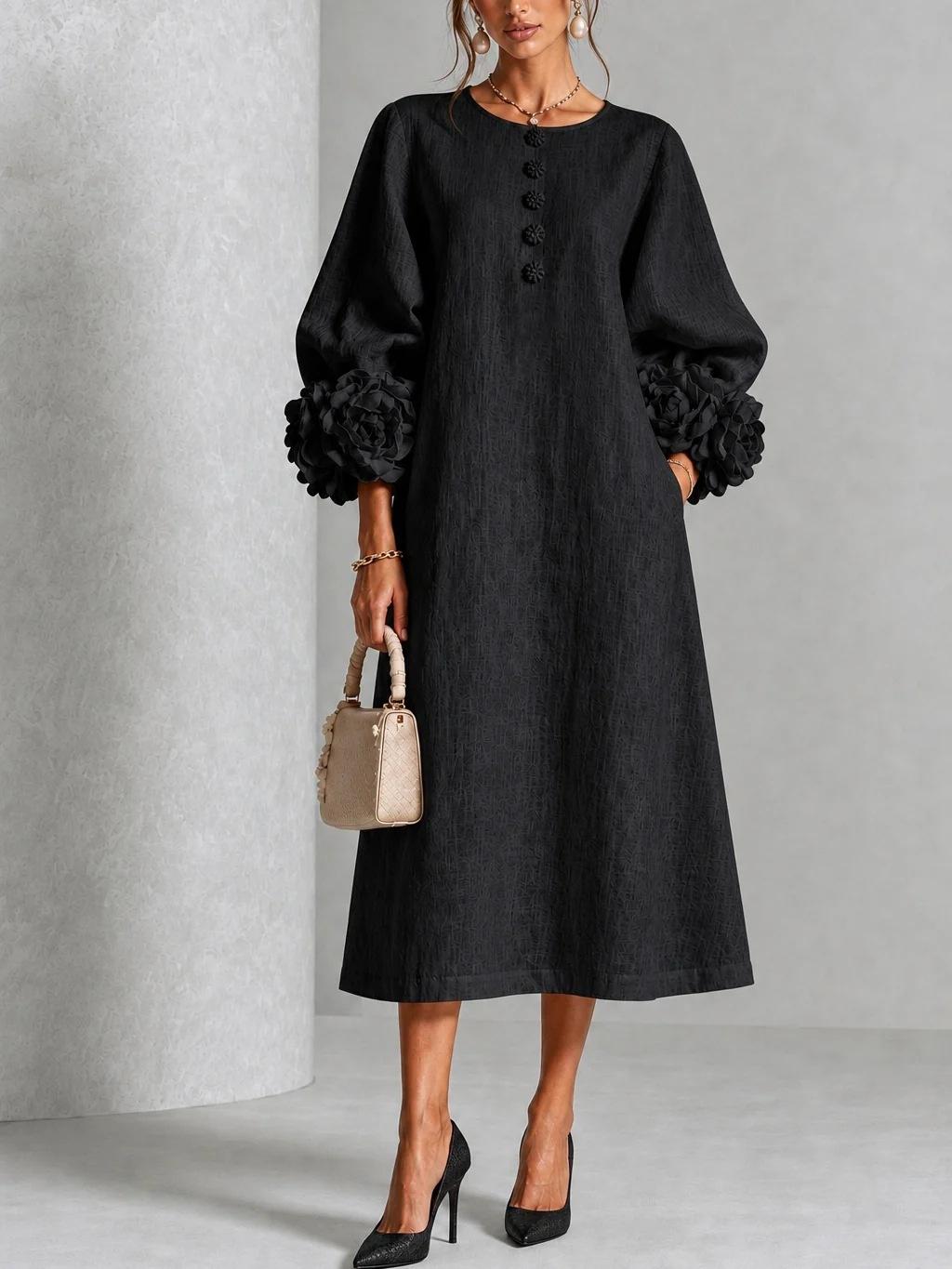 Delia Floral A-Line Midi Dress — view 2