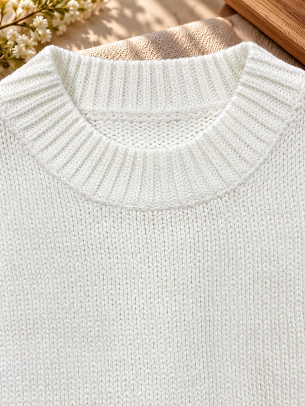 Coco Ivory Knit Sweater — view 6