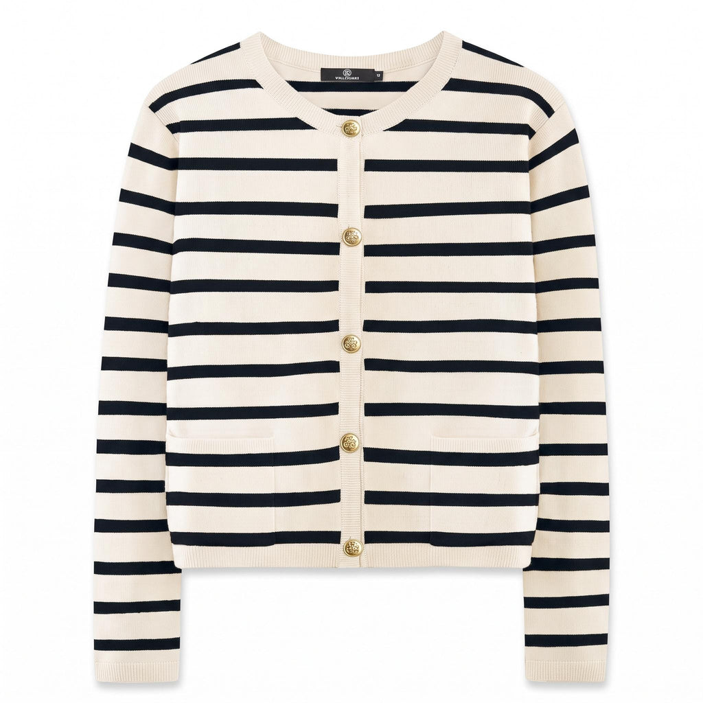 Vivi Striped Knit Cardigan — view 2