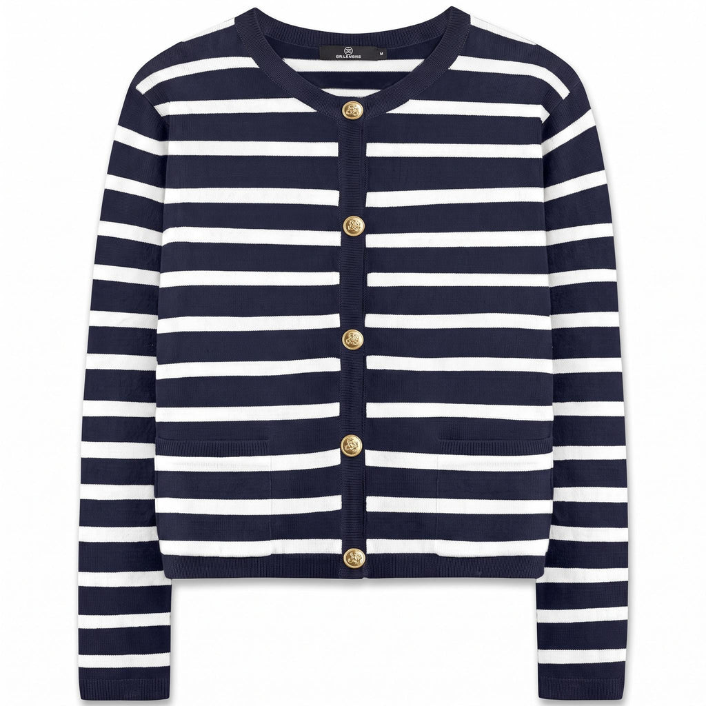 Vivi Striped Knit Cardigan — view 6